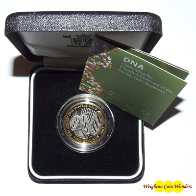 2003 Silver Proof PIEDFORT £2 - DNA - Click Image to Close